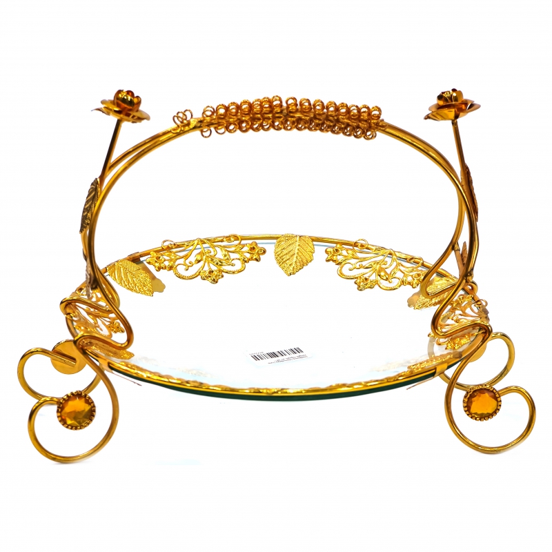 Զամբյուղ Կեռամիկա Կլոր Ոսկյա Միջին AV-6677 2